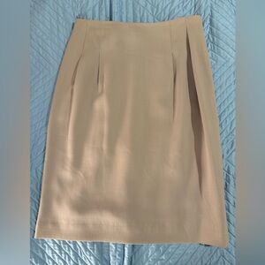 Salvatore Ferragamo Beige Pencil Skirt